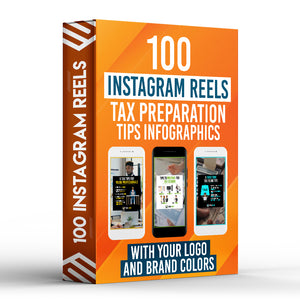 100 Instagram Reels Video Tax Preparation Tips Infographics