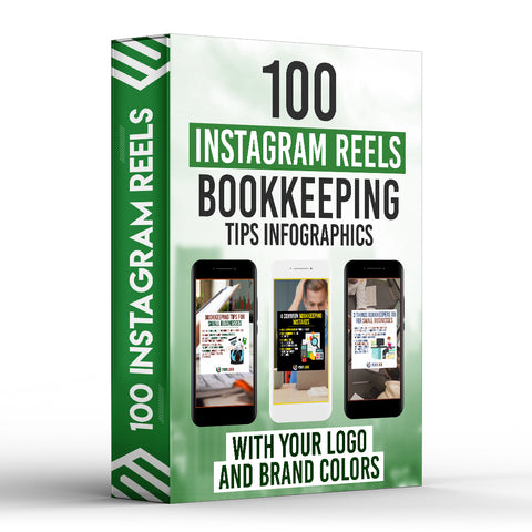 100 Instagram Reels Video Bookkeeping Tips Infographics