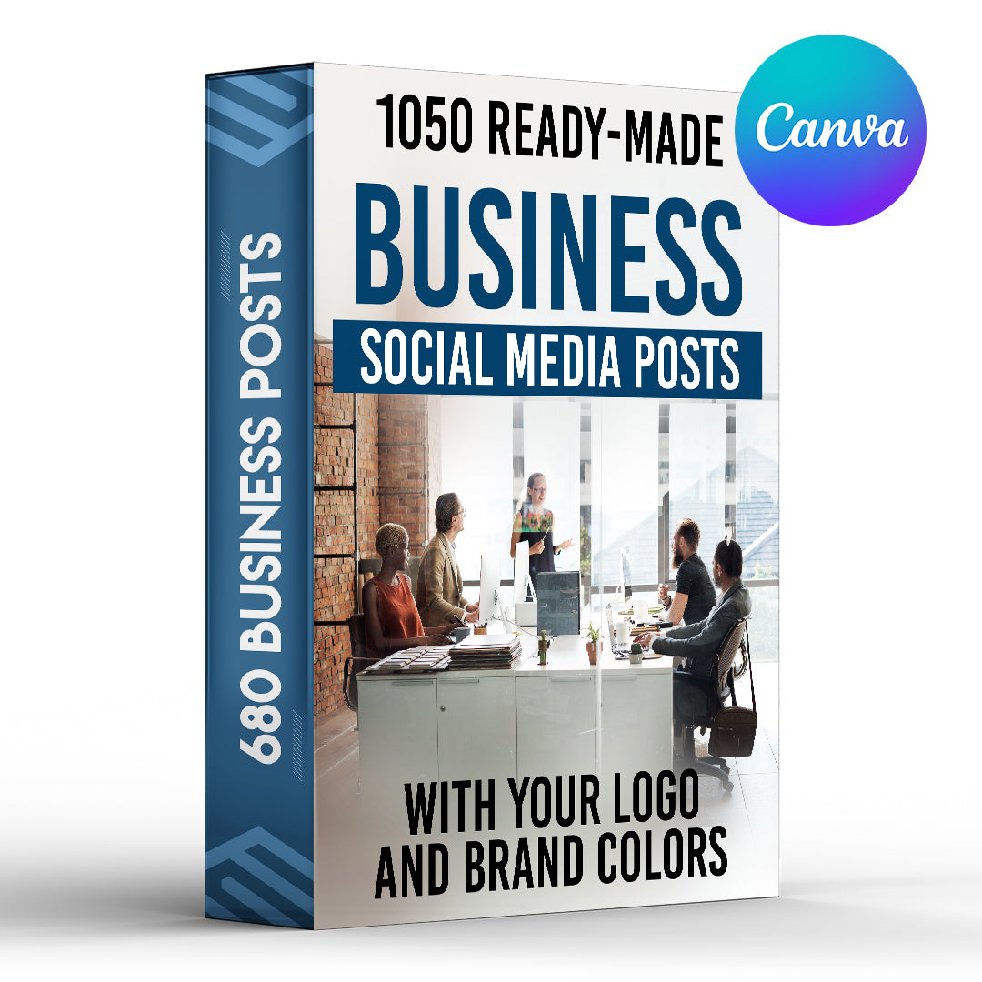 1050 Business Finance Posts for Social Media - Canva Templates