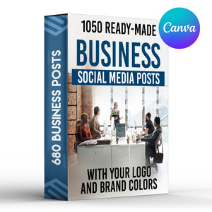 1050 Business Finance Posts for Social Media - Canva Templates