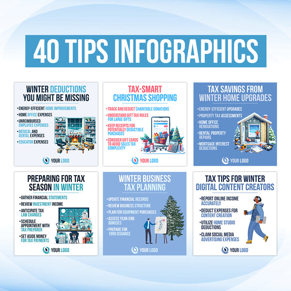 Winter Season Tax Preparation  Tips Infographics Instagram