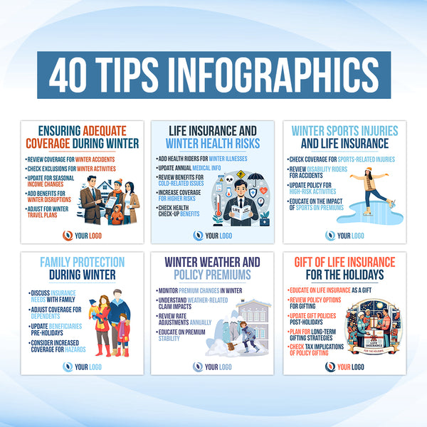 Winter Season Life Insurance Tips Infographics