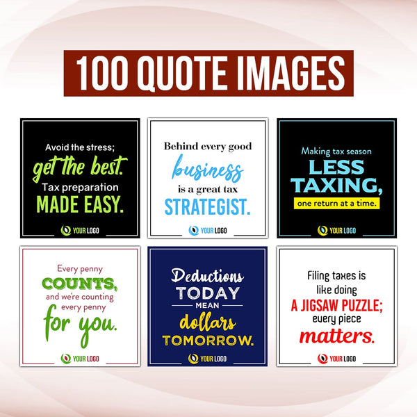 260 NEW Tax Preparation Posts for Social Media