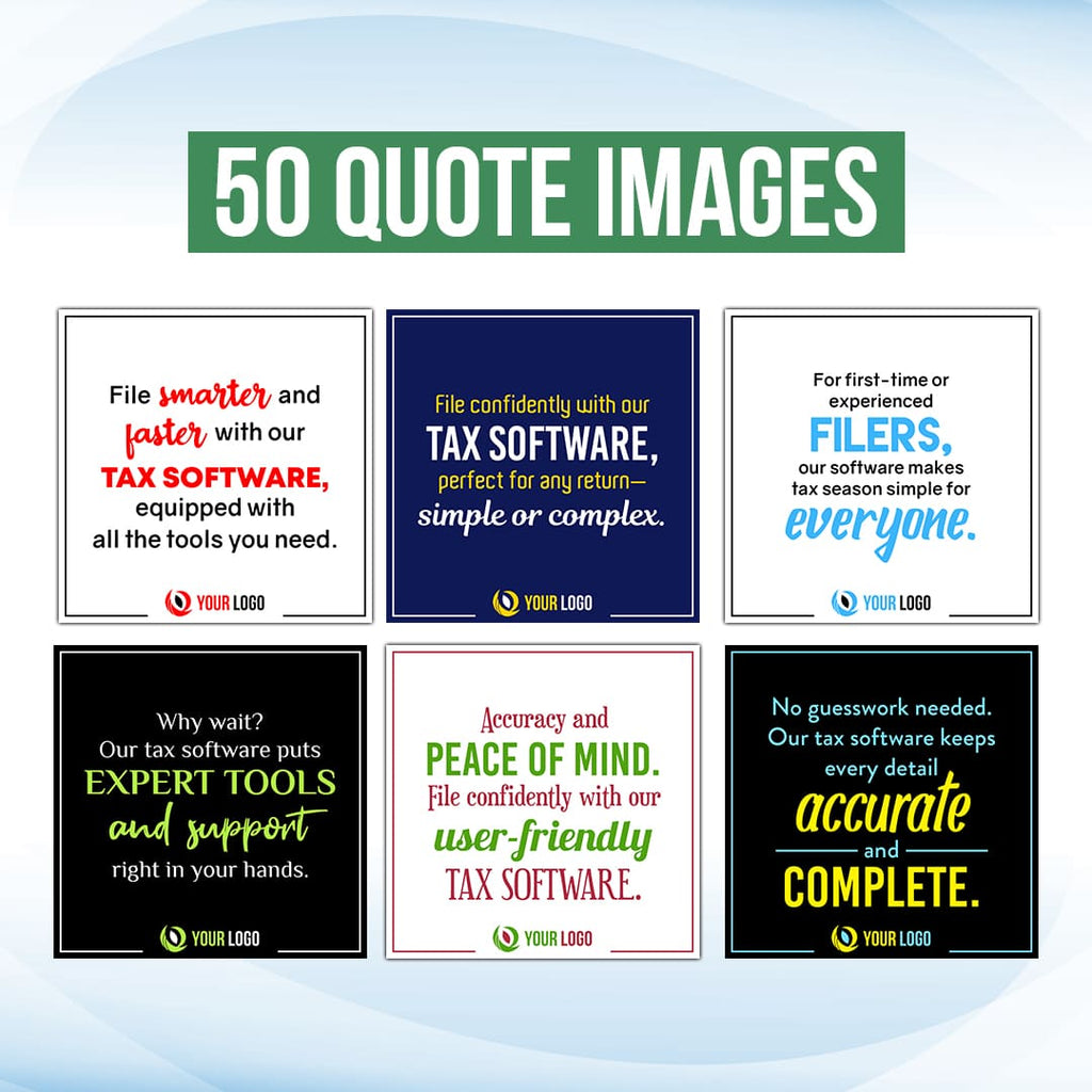 Software Posts 200 Tax Software Posts for Social Media – Social Media Images