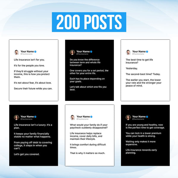 200 Life Insurance Twitter-Style Posts for Social Media
