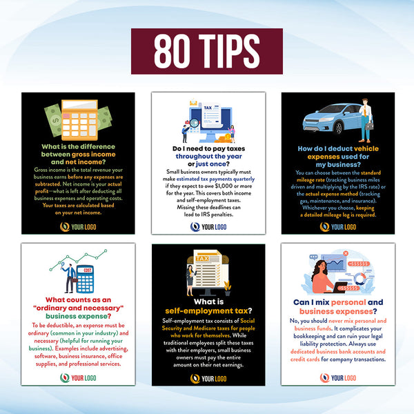 80 Tax Prep for Small Business Owners for Social Media