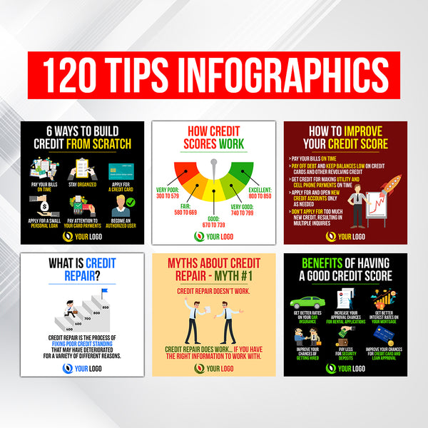 120 Credit Repair Tips Infographics
