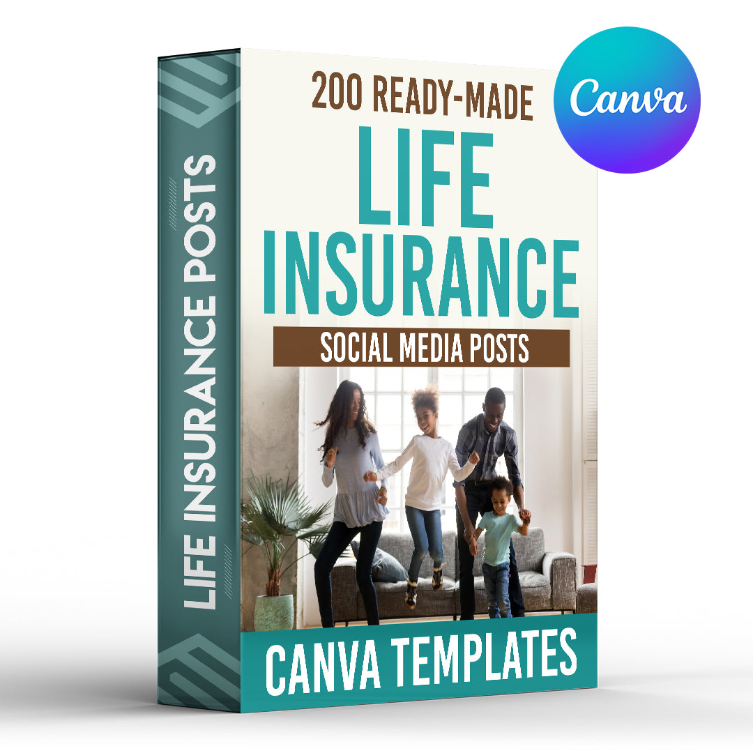 200 Life Insurance Posts for Social Media - Canva Templates – Social ...