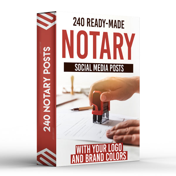 240 Notary Posts for Social Media