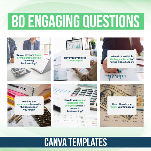 Bookkeeping Engaging Questions Canva Templates