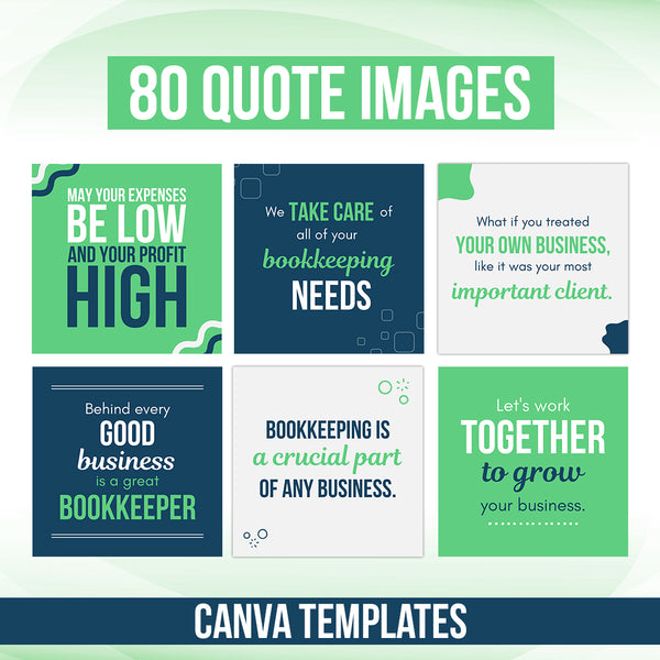 Bookkeeping Quote Images Canva Templates