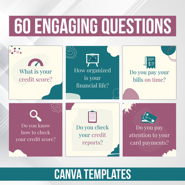 Credit Repair Engaging Questions - Canva Templates