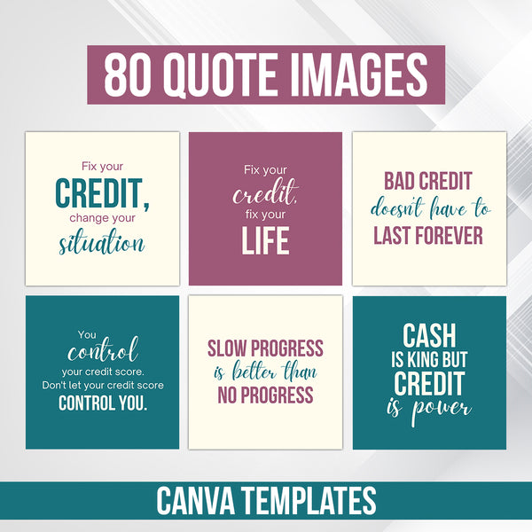 Credit Repair Quote Images - Canva Templates